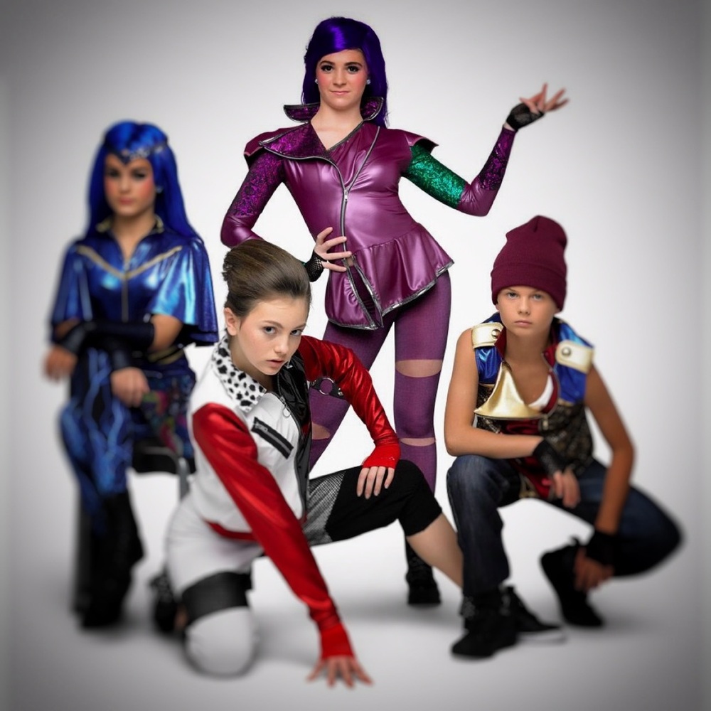 A Wish Come True Purple Green Villain Dance Costume IMC Descendants Inspired